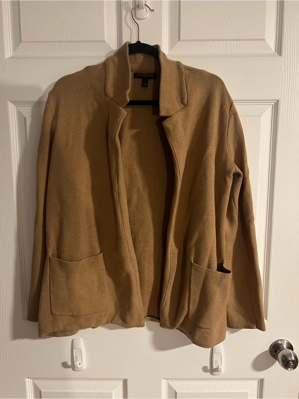 Banana Republic Camel Knit Open Cardigan